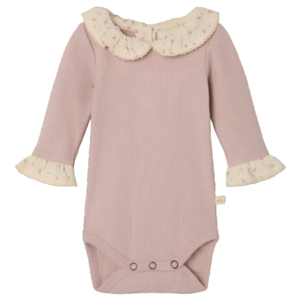 Lil Atelier Βρεφικά Φορμάκια 56 Lil' Atelier Κορμάκι μακριμάνικο Shadow Gray