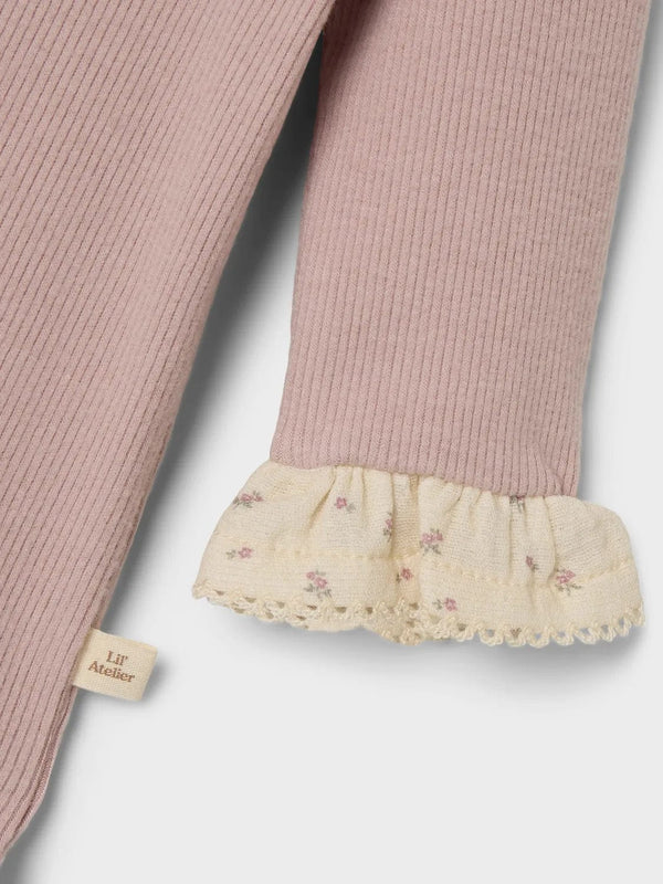 Lil Atelier Βρεφικά Φορμάκια Lil' Atelier Κορμάκι μακριμάνικο Shadow Gray