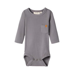 Lil Atelier Βρεφικά Φορμάκια 1M Lil' Atelier Φορμάκι Μακριμάνικο Silver Filigree SOLID