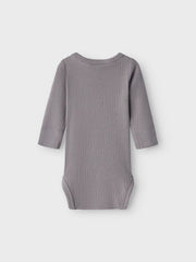 Lil Atelier Βρεφικά Φορμάκια Lil' Atelier Φορμάκι Μακριμάνικο Silver Filigree SOLID