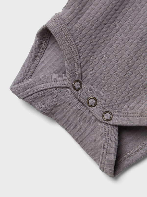 Lil Atelier Βρεφικά Φορμάκια Lil' Atelier Φορμάκι Μακριμάνικο Silver Filigree SOLID