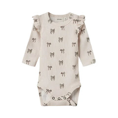 Lil Atelier ΚΟΡΜΑΚΙΑ 1-2M (56 CM) Lil' Atelier Κορμάκι Silver Peony Bow