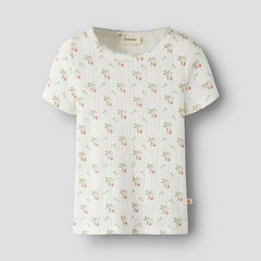 Lil Atelier Μπλουζάκι 2Y (92 CM) Lil' Atelier Μπλούζα Κοντομάνικη Slim Fit Coconut Milk