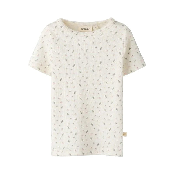 Lil Atelier Μπλουζάκι 2Y (92 CM) Lil' Atelier Κοντομάνικη Μπλούζα Slim Fit Coconut Milk