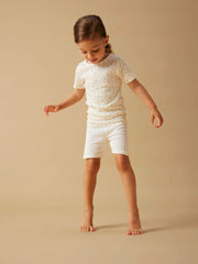 Lil Atelier Μπλουζάκι Lil' Atelier Κοντομάνικη Μπλούζα Slim Fit Coconut Milk