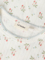 Lil Atelier Μπλουζάκι Lil' Atelier Μπλούζα Κοντομάνικη Slim Fit Coconut Milk