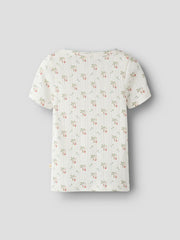 Lil Atelier Μπλουζάκι Lil' Atelier Μπλούζα Κοντομάνικη Slim Fit Coconut Milk