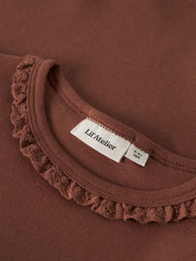 Lil Atelier Μπλουζάκι Lil' Atelier Μακρυμάνικη Μπλούζα Slim Fit Maple Syrup