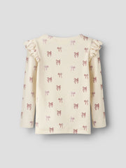 Lil Atelier Μπλουζάκι Lil' Atelier Παιδική Μπλούζα Slim Fit με Μακριά Μανίκια Turtledove