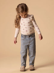 Lil Atelier Μπλουζάκι Lil' Atelier Παιδική Μπλούζα Slim Fit με Μακριά Μανίκια Turtledove