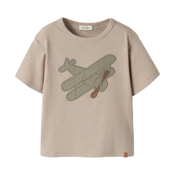 Lil Atelier Μπλουζάκι 2Y (92 CM) Lil' Atelier Παιδικό Κοντομάνικο T-Shirt από Οργανικό Βαμβάκι – Oxford Tan