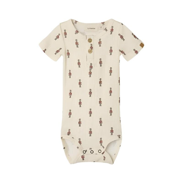 Lil Atelier Βρεφικά Φορμάκια 1M Lil' Atelier Κορμάκι Κοντομάνικο Toy Soldier Turtledove