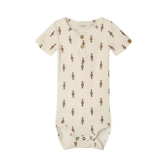 Lil Atelier Βρεφικά Φορμάκια 1M Lil' Atelier Κορμάκι Κοντομάνικο Toy Soldier Turtledove