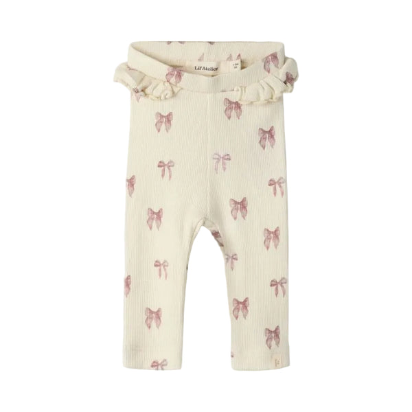 Lil Atelier Παντελονάκι 1-2M (56 CM) Lil' Atelier Κολάν βρεφικό Turtledove