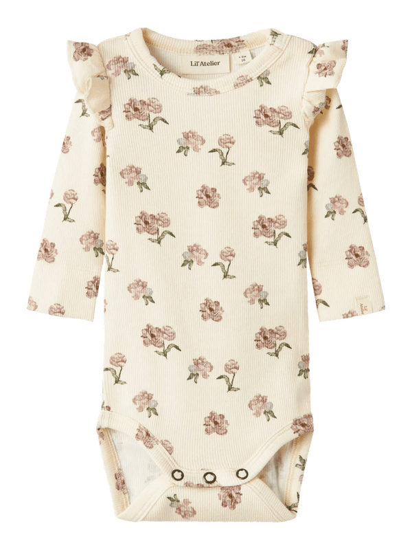 Lil Atelier Βρεφικά Φορμάκια 56 Lil' Atelier Φορμάκι μακριμάνικο Turtledove PEONY