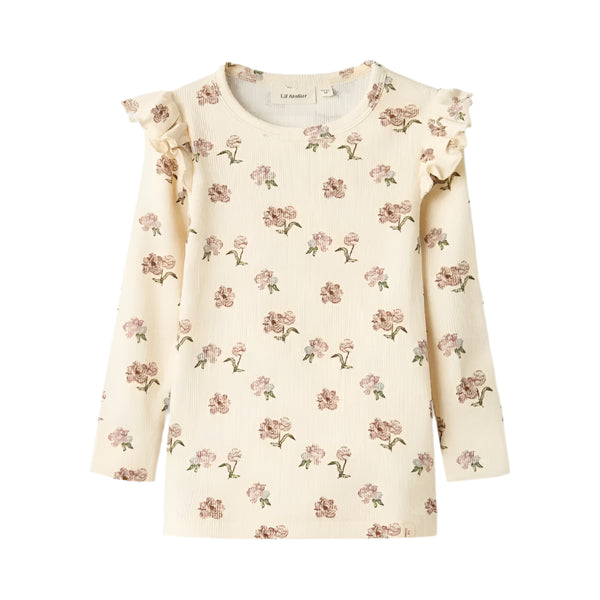 Lil Atelier Μπλουζάκι Lil' Atelier Μπλούζα μακριμάνικη Turtledove PEONY