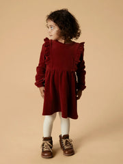 Lil Atelier Φορέματα Lil' Atelier Φόρεμα Velour – Red Dahlia