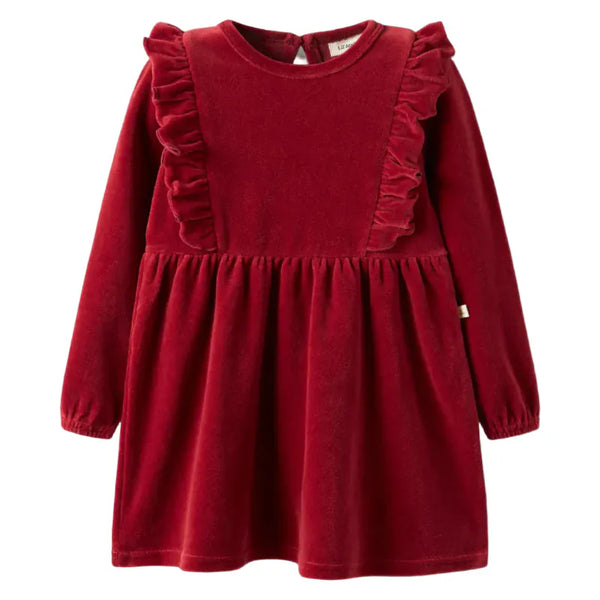 Lil Atelier Φορέματα Lil' Atelier Φόρεμα Velour – Red Dahlia