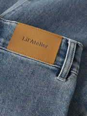 Lil Atelier Παντελονάκι Lil' Atelier Παιδικό Τζιν Παντελόνι Wide Leg Denim – Medium Blue