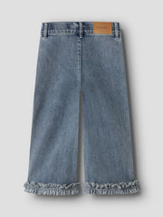 Lil Atelier Παντελονάκι Lil' Atelier Παιδικό Τζιν Παντελόνι Wide Leg Denim – Medium Blue