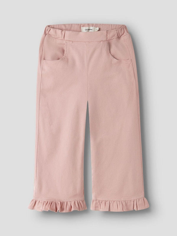 Lil Atelier Παντελονάκι 2Y (92 CM) Lil' Atelier Παιδικό Παντελόνι Wide Leg από Οργανικό Βαμβάκι – Misty Rose