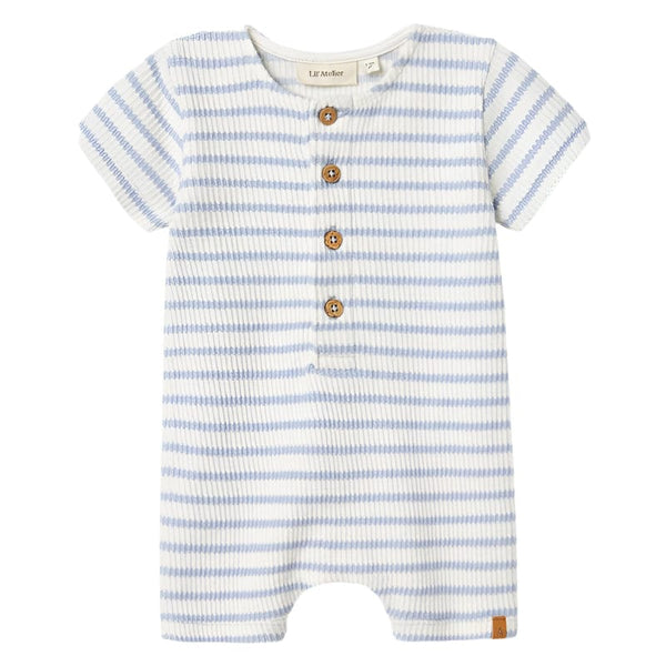 Lil Atelier Βρεφικά Φορμάκια 1-2M (56 CM) Lil' Atelier Ολόσωμο κοντομάνικο φορμάκι Zen Blue