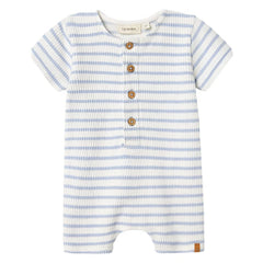 Lil Atelier Βρεφικά Φορμάκια 1-2M (56 CM) Lil' Atelier Ολόσωμο κοντομάνικο φορμάκι Zen Blue