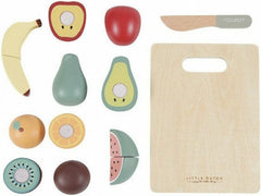 Little Dutch ξύλινα παιχνίδια Little Dutch Ξύλινος δίσκος κοπής με φρούτα