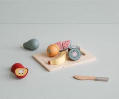 Little Dutch ξύλινα παιχνίδια Little Dutch Ξύλινος δίσκος κοπής με φρούτα