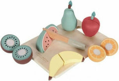 Little Dutch ξύλινα παιχνίδια Little Dutch Ξύλινος δίσκος κοπής με φρούτα
