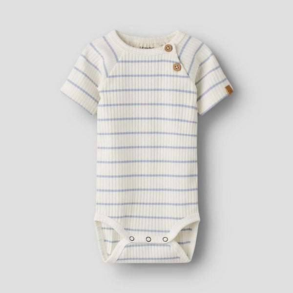 Little Dutch Βρεφικά Φορμάκια 1-2M (56 CM) Lil’ Atelier Κοντομάνικο Φορμάκι από οργανικό βαμβάκι – Coconut Milk