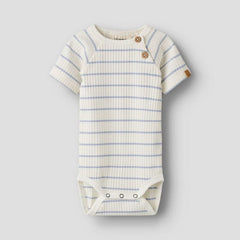 Little Dutch Βρεφικά Φορμάκια 1-2M (56 CM) Lil’ Atelier Κοντομάνικο Φορμάκι από οργανικό βαμβάκι – Coconut Milk