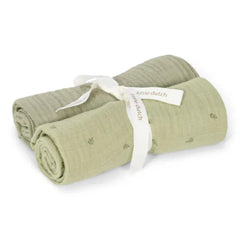 Little Dutch Πανάκια Μωρού LITTLE DUTCH. Σετ 2 πανάκια αγκαλιάς από μουσελίνα Pure Sage 70x70
