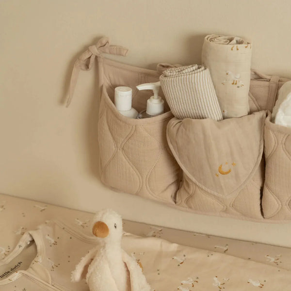 Little Dutch σαλιάρα LITTLE DUTCH. Σετ 2 σαλιάρες-μπαντάνες Pure Soft Beige