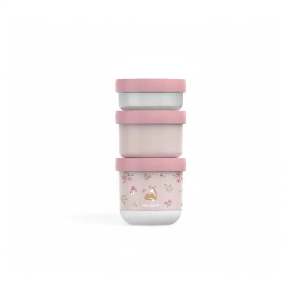 Little Dutch Παιδικά Δοχεία Φαγητού LITTLE DUTCH. Σετ 3 στοιβαζόμενα δοχεία φαγητού Mio Fairy Garden