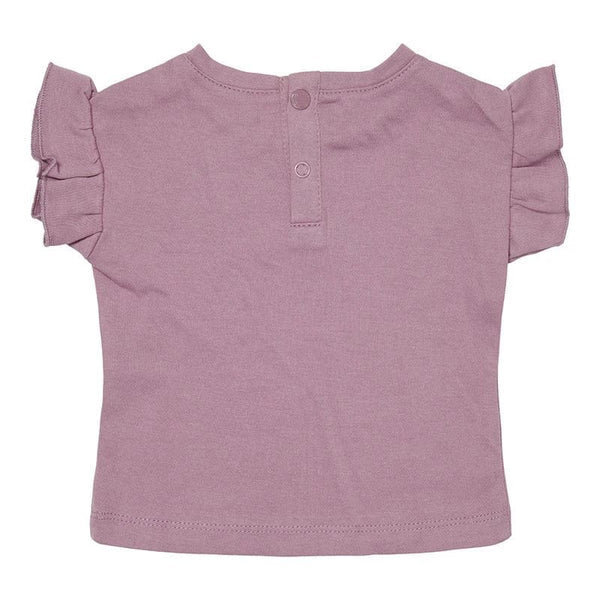 Little Dutch Μπλουζάκι Little Dutch Μπλουζάκι Κοντομάνικο με βολάν Μωβ