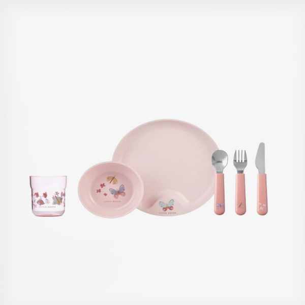 Little Dutch σετ φαγητού Little Dutch - Παιδικό σετ φαγητού 6 τεμαχίων Flowers & Butterflies
