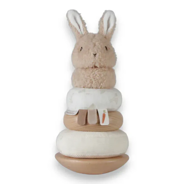 Little Dutch Βρεφικά Παιχνίδια Δραστηριοτήτων LITTLE DUTCH. Πυραμίδα ταξινόμησης & ταλάντωσης Baby Bunny FSC