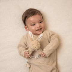 Little Dutch κουδουνίστρα LITTLE DUTCH Υφασμάτινη κουδουνίστρα κουνελάκι με κρίκο Baby Bunny