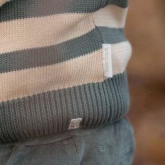 Little Dutch Μπλουζάκι LITTLE DUTCH. Πλεκτό πουλόβερ Balsam Green Stripe