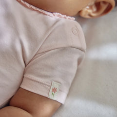 Little Dutch Βρεφικά Φορμάκια LITTLE DUTCH. Φορμάκι κοντομάνικο ροζ Blossom