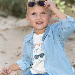 Little Dutch Μπλουζάκι LITTLE DUTCH. Μπλουζάκι κοντομάνικο με σχέδιο Creme