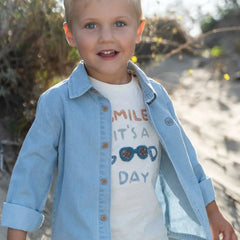 Little Dutch Μπλουζάκι LITTLE DUTCH. Μπλουζάκι κοντομάνικο με σχέδιο Creme