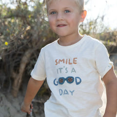 Little Dutch Μπλουζάκι LITTLE DUTCH. Μπλουζάκι κοντομάνικο με σχέδιο Creme