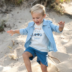 Little Dutch Μπλουζάκι LITTLE DUTCH. Μπλουζάκι κοντομάνικο με σχέδιο Creme