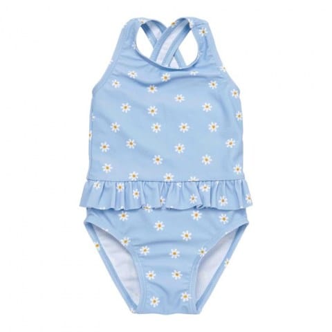 Little Dutch μαγιό 9-12M LITTLE DUTCH Ολόσωμο μαγιό με βολάν Daisies blue