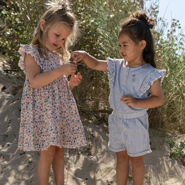 Little Dutch Σαλοπέτα LITTLE DUTCH. Ολόσωμη φόρμα με βολάν Denim Blue Stripe