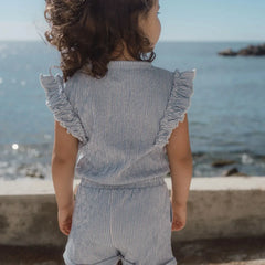 Little Dutch Σαλοπέτα LITTLE DUTCH. Ολόσωμη φόρμα με βολάν Denim Blue Stripe