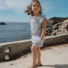 Little Dutch Σαλοπέτα LITTLE DUTCH. Ολόσωμη φόρμα με βολάν Denim Blue Stripe