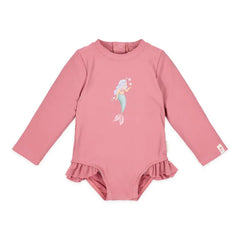 Little Dutch μαγιό 2-6M (62/68 CM) LITTLE DUTCH. Ολόσωμο μακρυμάνικο μαγιό με βολάν Dreamy Pink